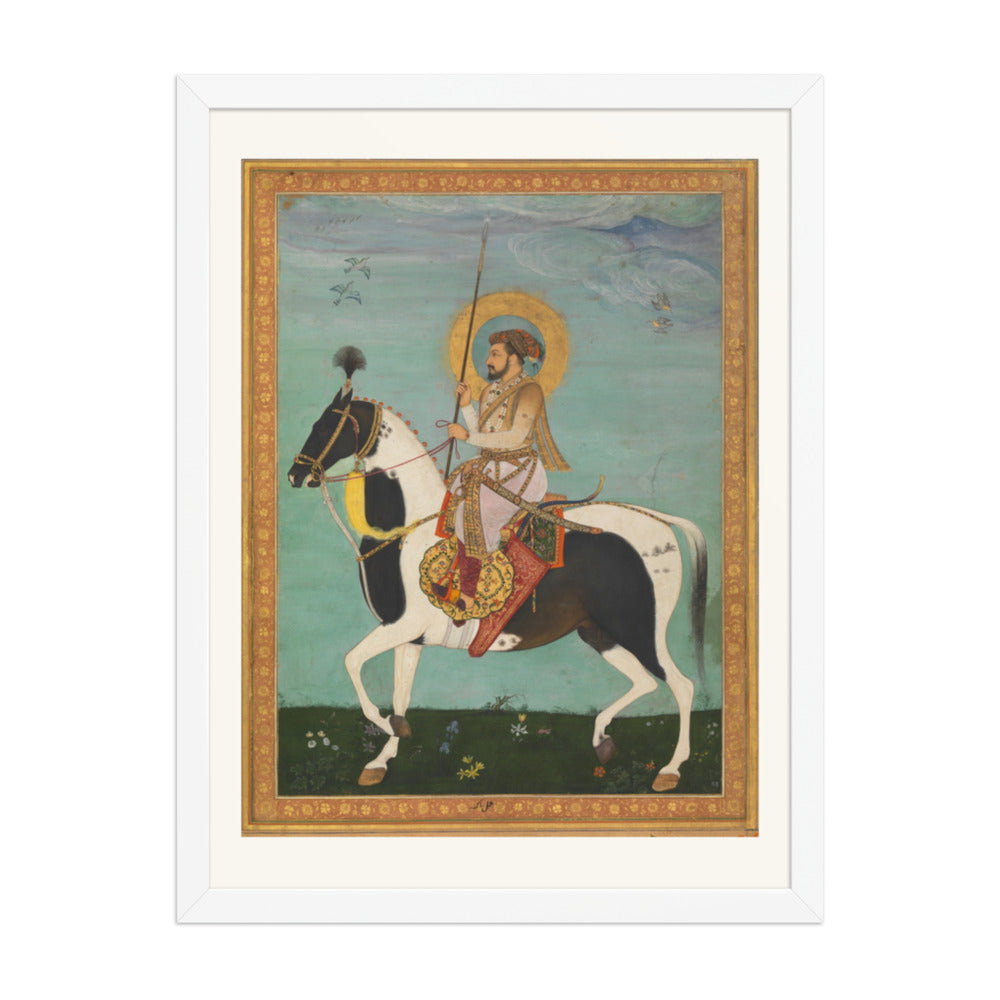 Shah Jahan on Horseback by Payag — Shah Jahan Album | Restored Mughal Wall Art — view 6