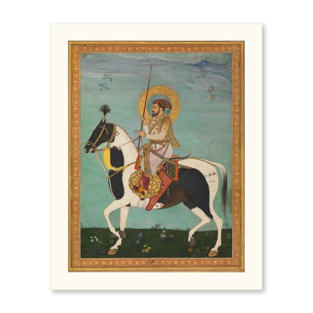 Shah Jahan on Horseback by Payag — Shah Jahan Album | Restored Mughal Wall Art — view 7