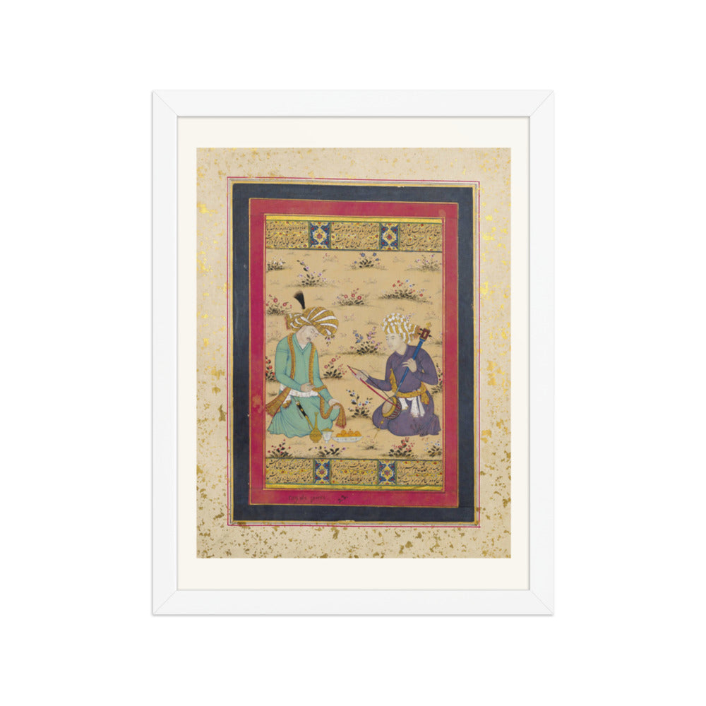 A Nobleman and Musician | Restored Persian Miniature — view 6