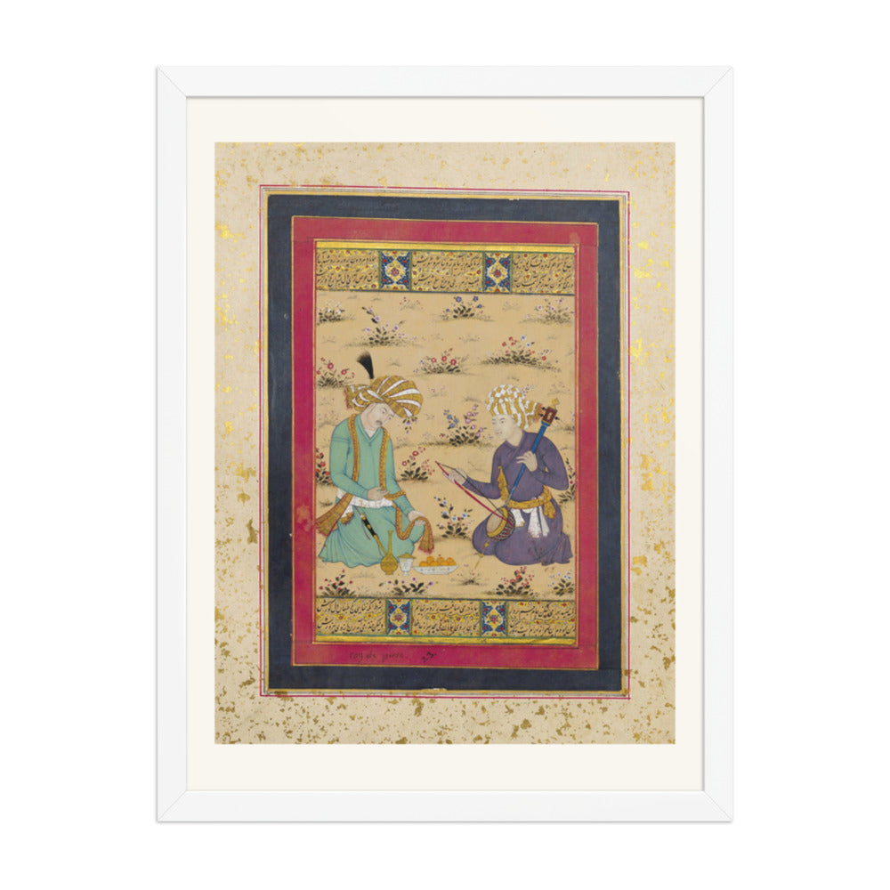 A Nobleman and Musician | Restored Persian Miniature — view 5