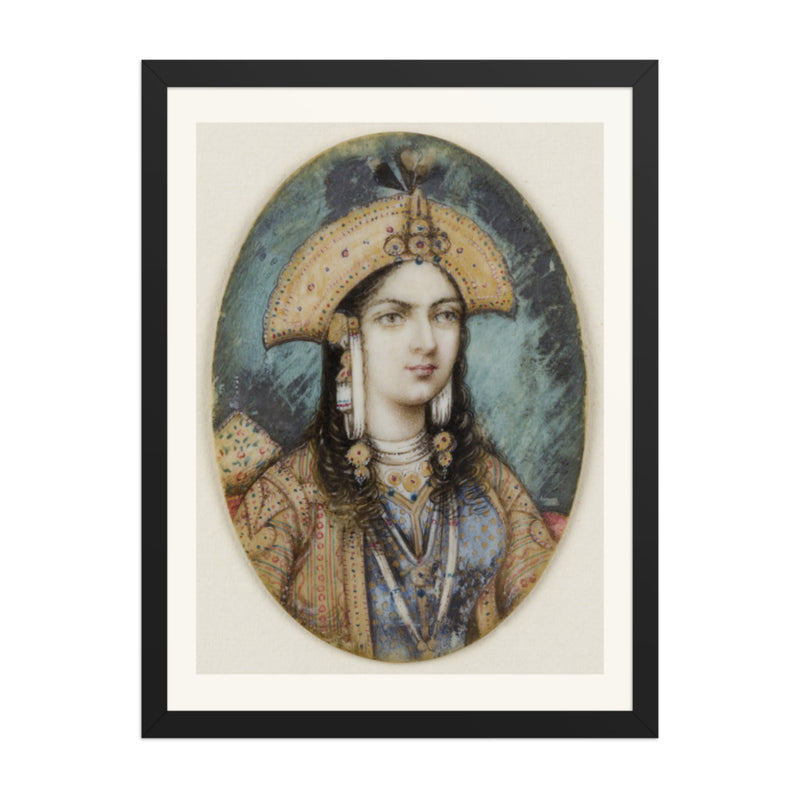 Portrait of Mumtaz Mahal — Restored Mughal Wall Art