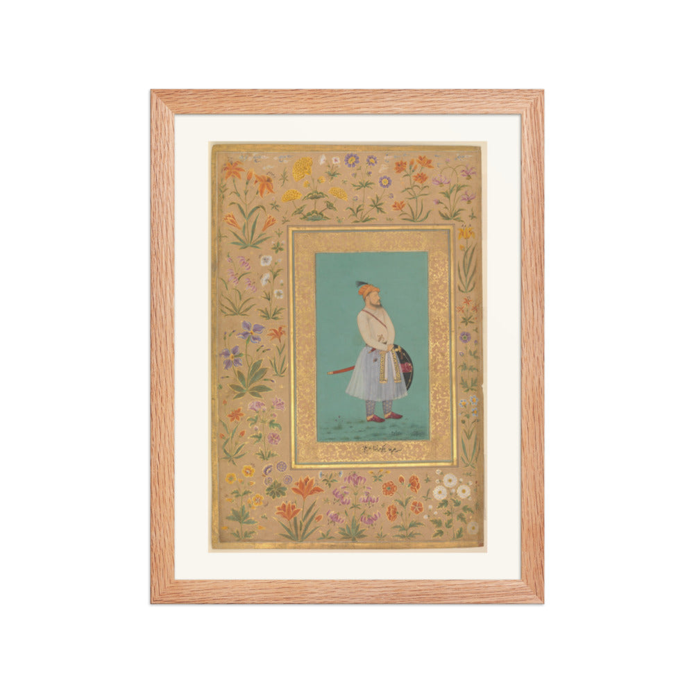 Portrait of Qilich Khan Turani — Shah Jahan Album | Restored Mughal Wall Art — view 4