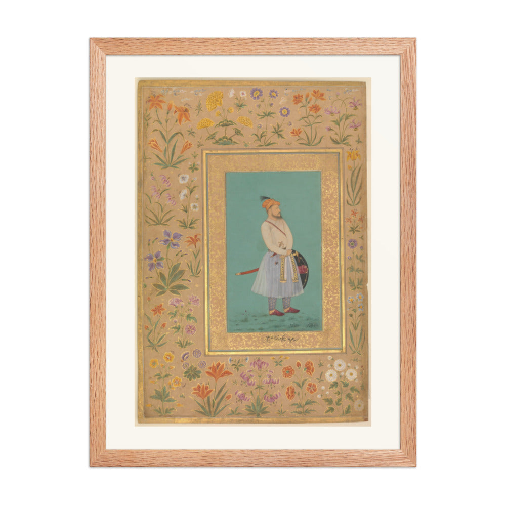 Portrait of Qilich Khan Turani — Shah Jahan Album | Restored Mughal Wall Art — view 3