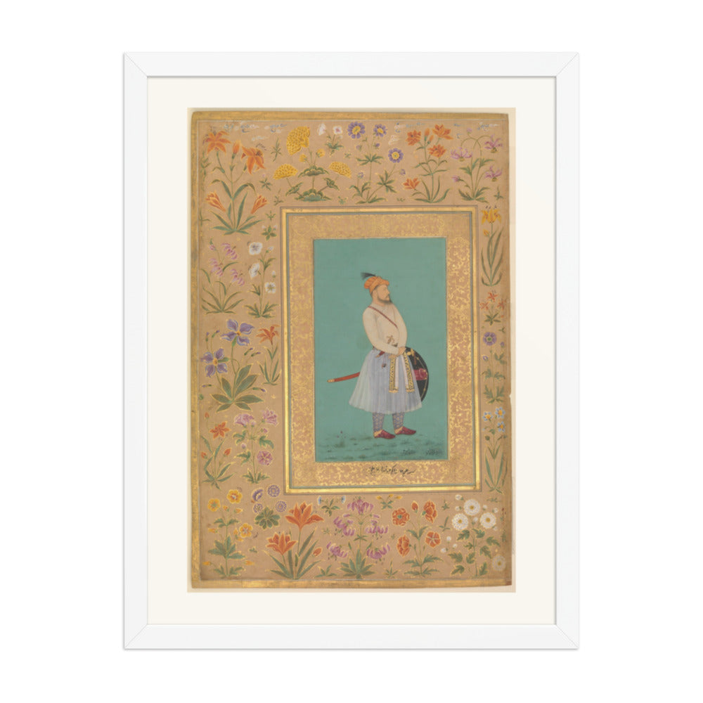 Portrait of Qilich Khan Turani — Shah Jahan Album | Restored Mughal Wall Art — view 5