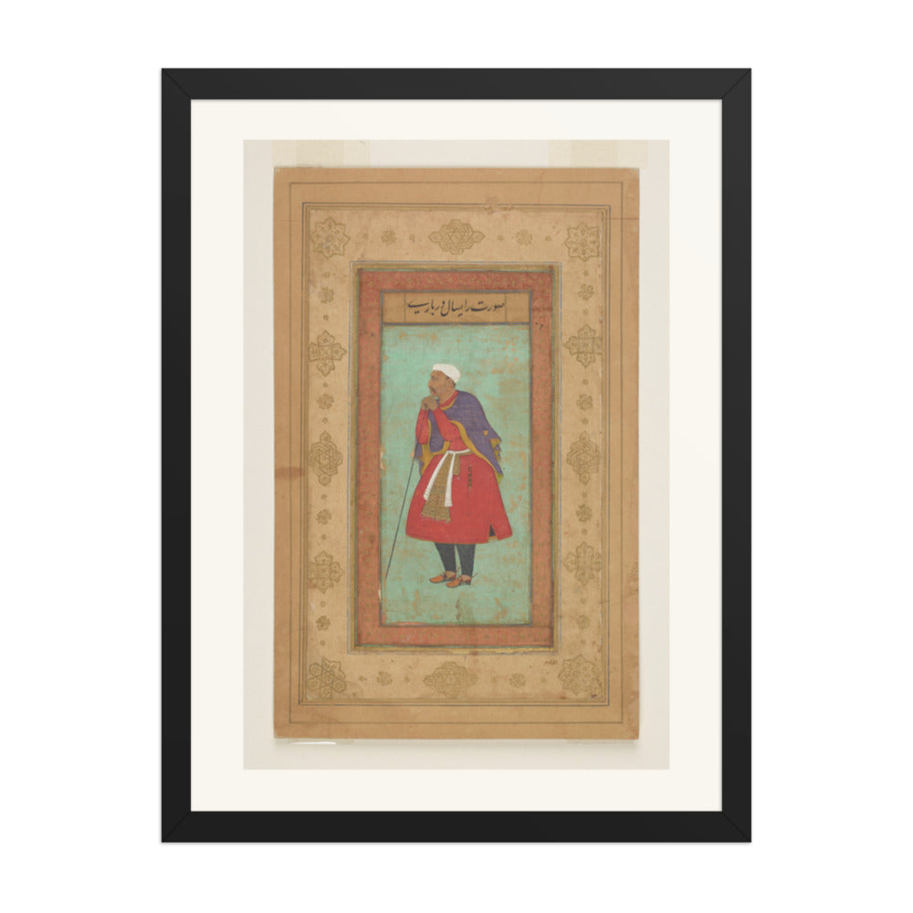Portrait of Raisal Darbari — Salim Album Folio | Restored Mughal Wall Art — view 1