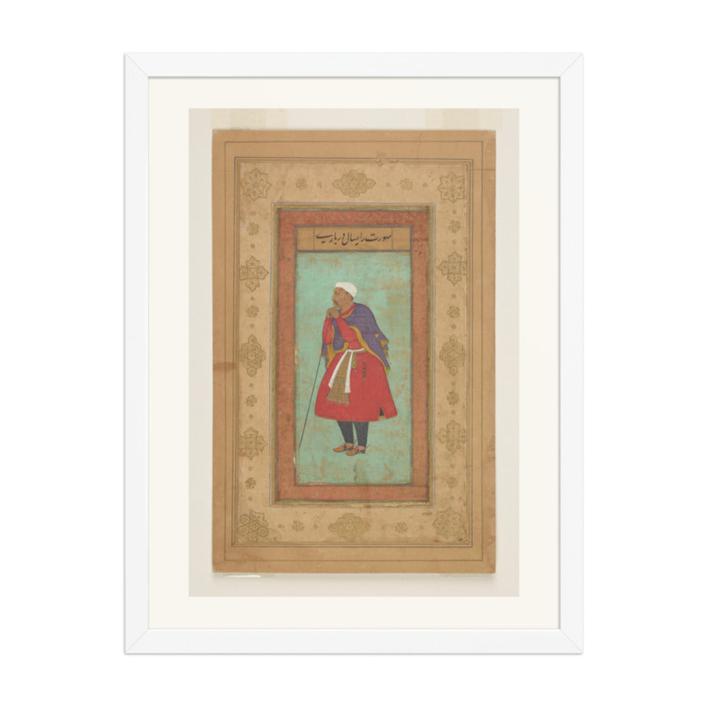 Portrait of Raisal Darbari — Salim Album Folio | Restored Mughal Wall Art — view 5