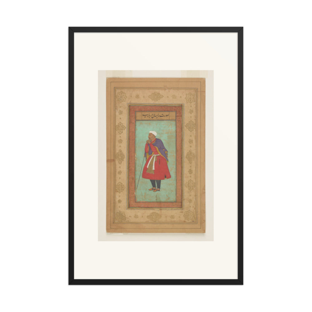 Portrait of Raisal Darbari — Salim Album Folio | Restored Mughal Wall Art — view 8