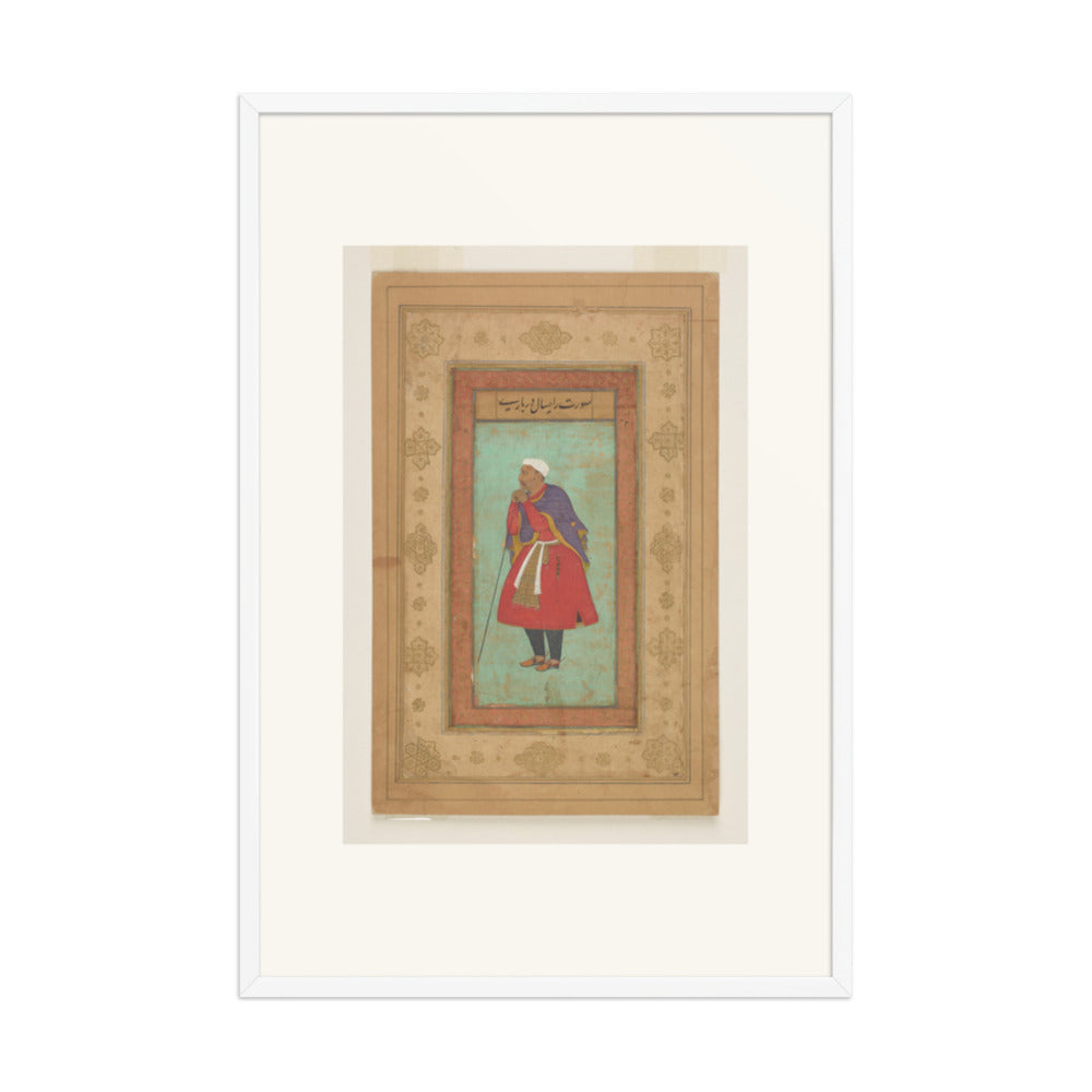 Portrait of Raisal Darbari — Salim Album Folio | Restored Mughal Wall Art — view 10