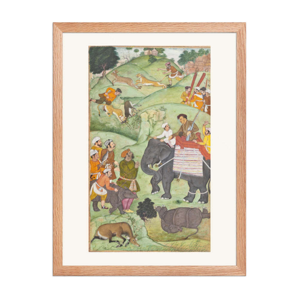 Prince Salim at the Hunt — Restored Mughal Wall Art — view 3