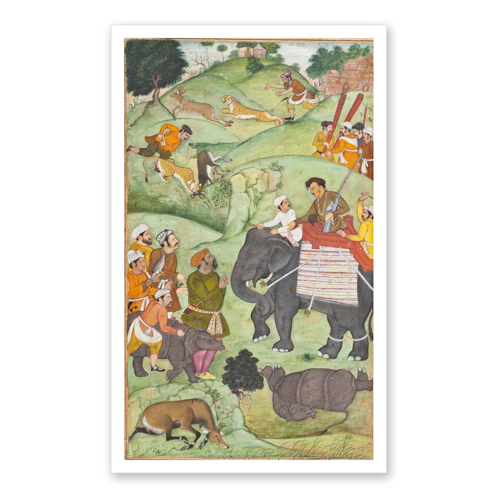 Prince Salim at the Hunt — Restored Mughal Wall Art — view 7