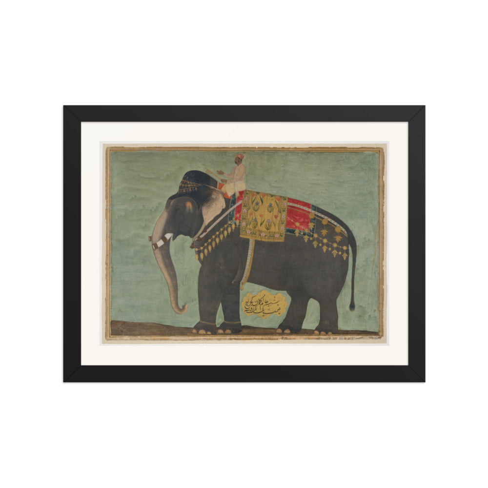Portrait of the Elephant 'Alam Guman | Restored Mughal Wall Art — view 2