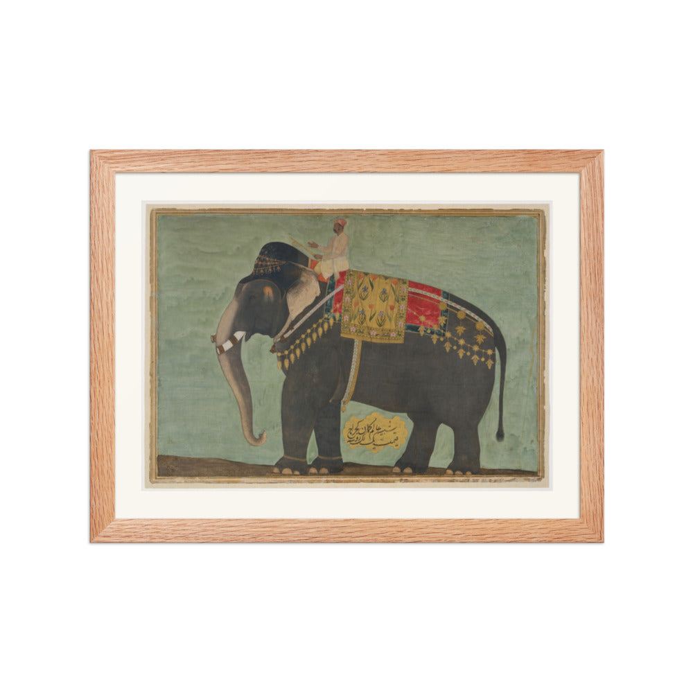 Portrait of the Elephant 'Alam Guman | Restored Mughal Wall Art — view 4