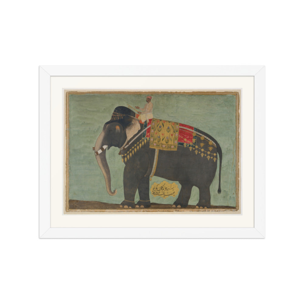 Portrait of the Elephant 'Alam Guman | Restored Mughal Wall Art — view 6