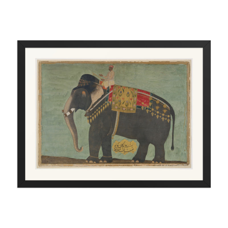 Portrait of the Elephant 'Alam Guman | Restored Mughal Wall Art