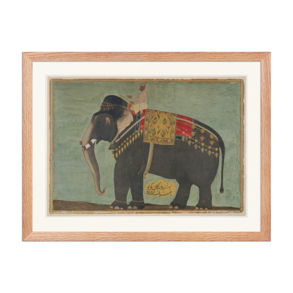 Portrait of the Elephant 'Alam Guman | Restored Mughal Wall Art — view 3