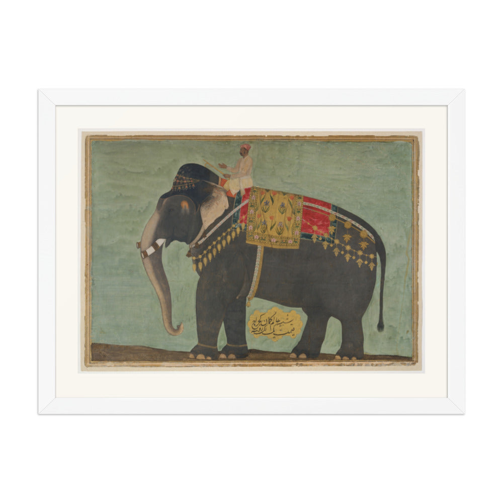 Portrait of the Elephant 'Alam Guman | Restored Mughal Wall Art — view 5