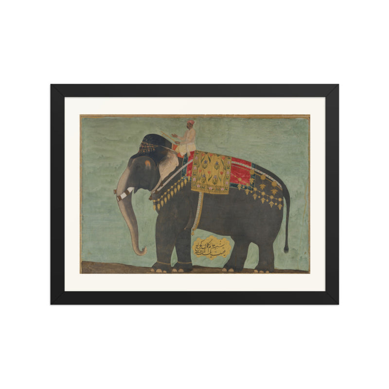 Portrait of the Elephant 'Alam Guman | Restored Mughal Wall Art