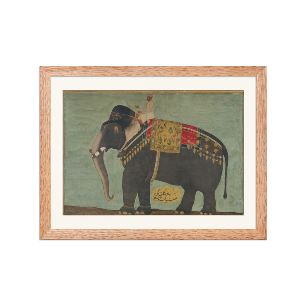 Portrait of the Elephant 'Alam Guman | Restored Mughal Wall Art — view 2