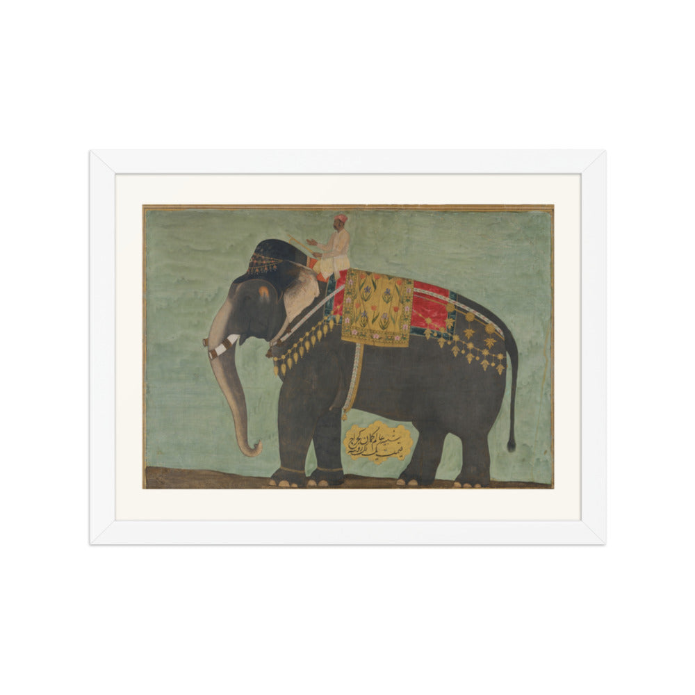 Portrait of the Elephant 'Alam Guman | Restored Mughal Wall Art — view 3