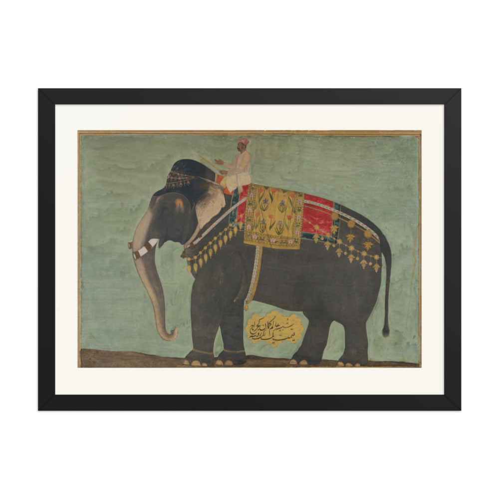 Portrait of the Elephant 'Alam Guman | Restored Mughal Wall Art — view 4