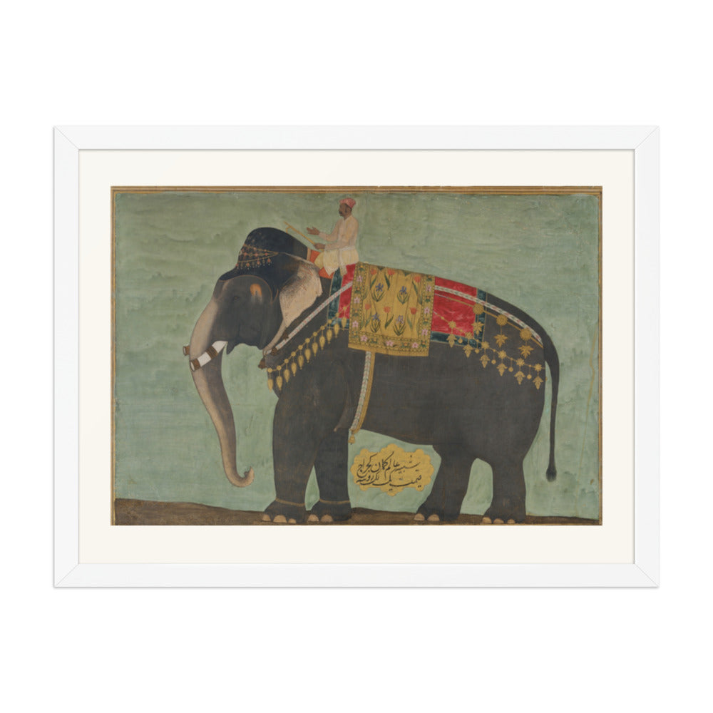 Portrait of the Elephant 'Alam Guman | Restored Mughal Wall Art — view 6