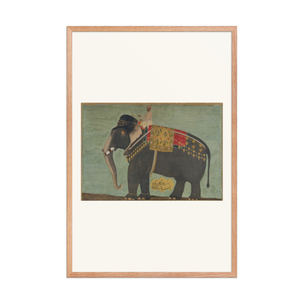 Portrait of the Elephant 'Alam Guman | Restored Mughal Wall Art — view 8