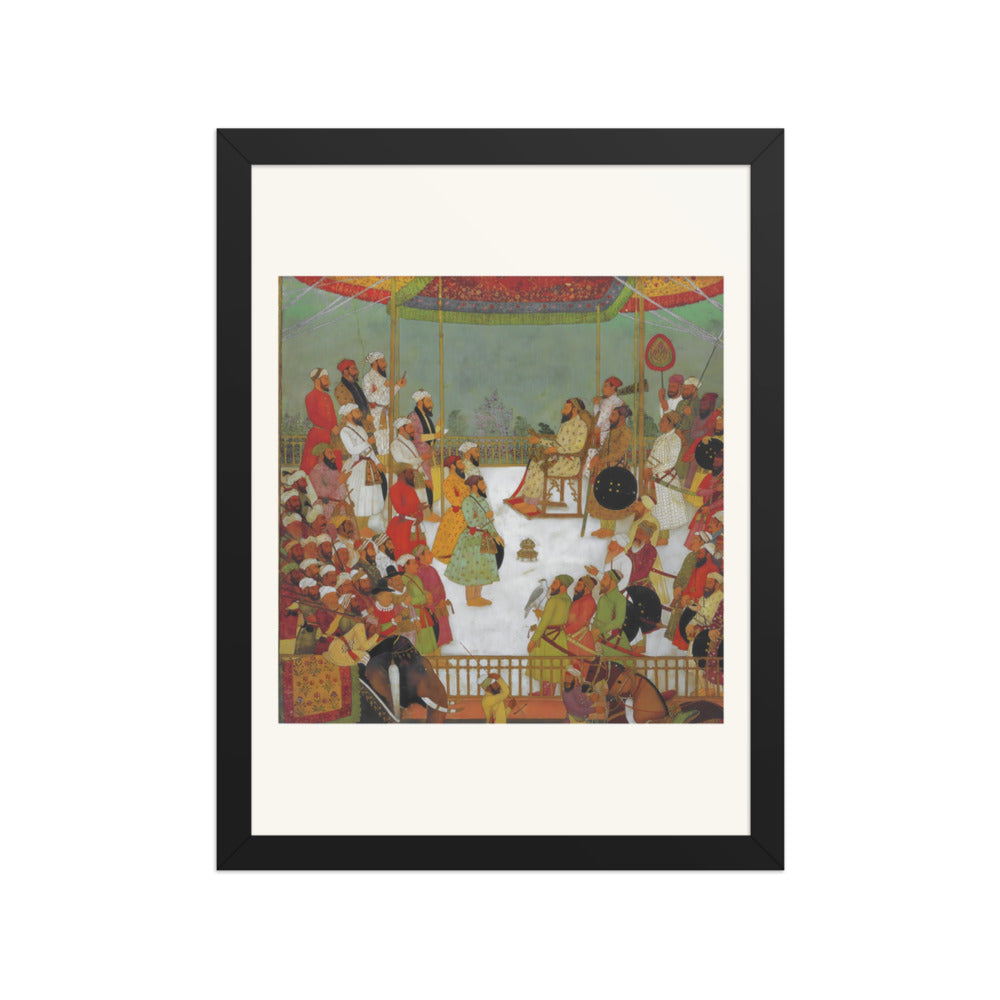 Sa'dullah Khan Holds Court — Restored Mughal Wall Art — view 2