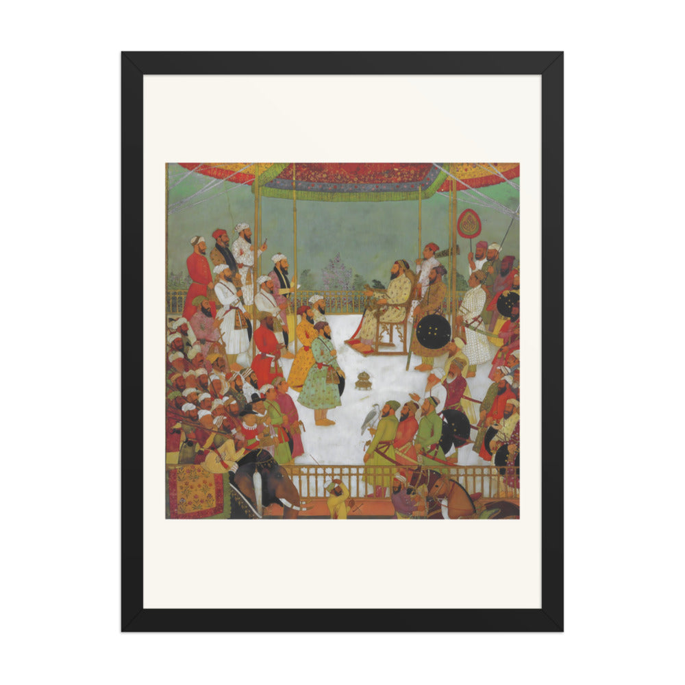 Sa'dullah Khan Holds Court — Restored Mughal Wall Art — view 1
