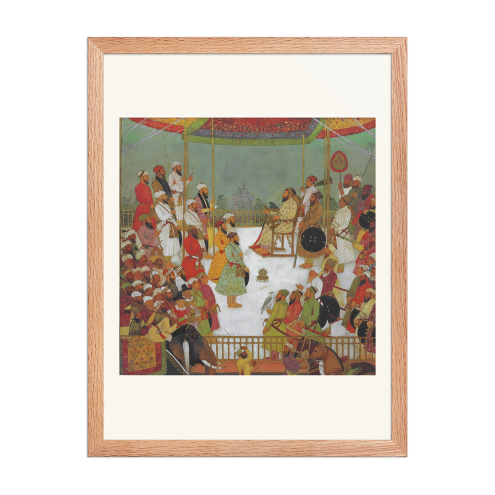 Sa'dullah Khan Holds Court — Restored Mughal Wall Art — view 3