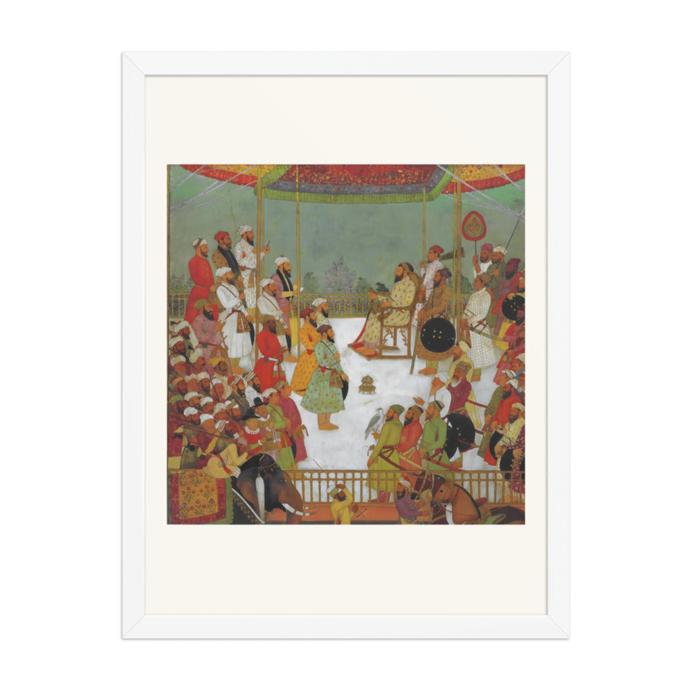 Sa'dullah Khan Holds Court — Restored Mughal Wall Art — view 5