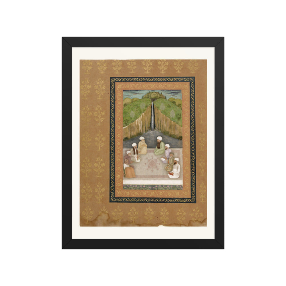 Sages in Religious Discussion, c. 1670 | Restored Mughal Wall Art — view 2
