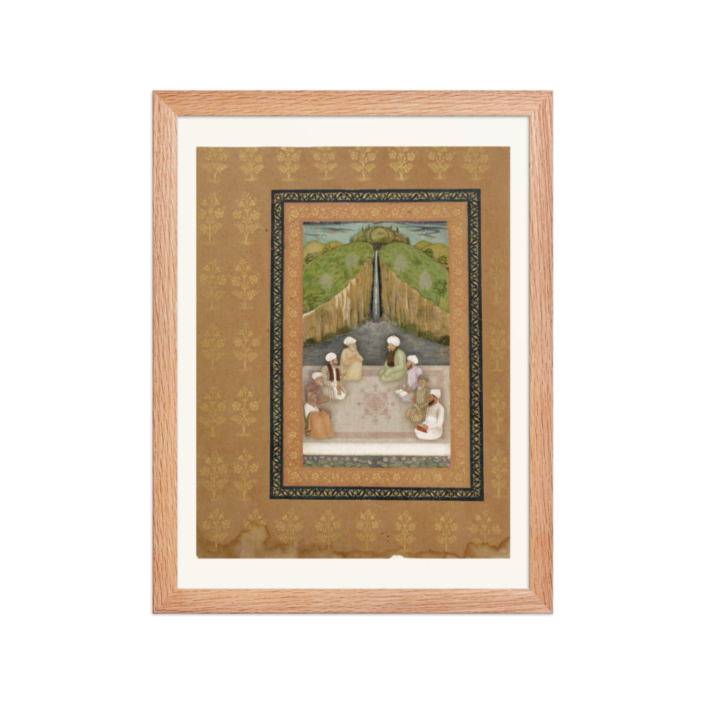 Sages in Religious Discussion, c. 1670 | Restored Mughal Wall Art — view 4