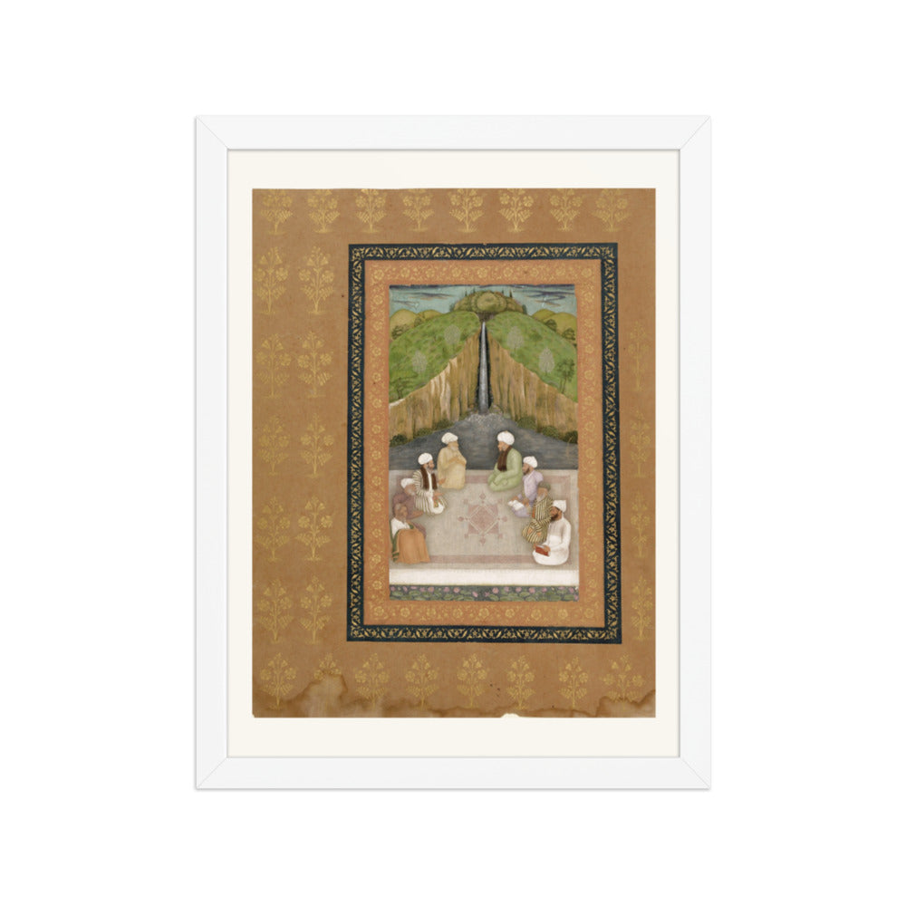 Sages in Religious Discussion, c. 1670 | Restored Mughal Wall Art — view 6