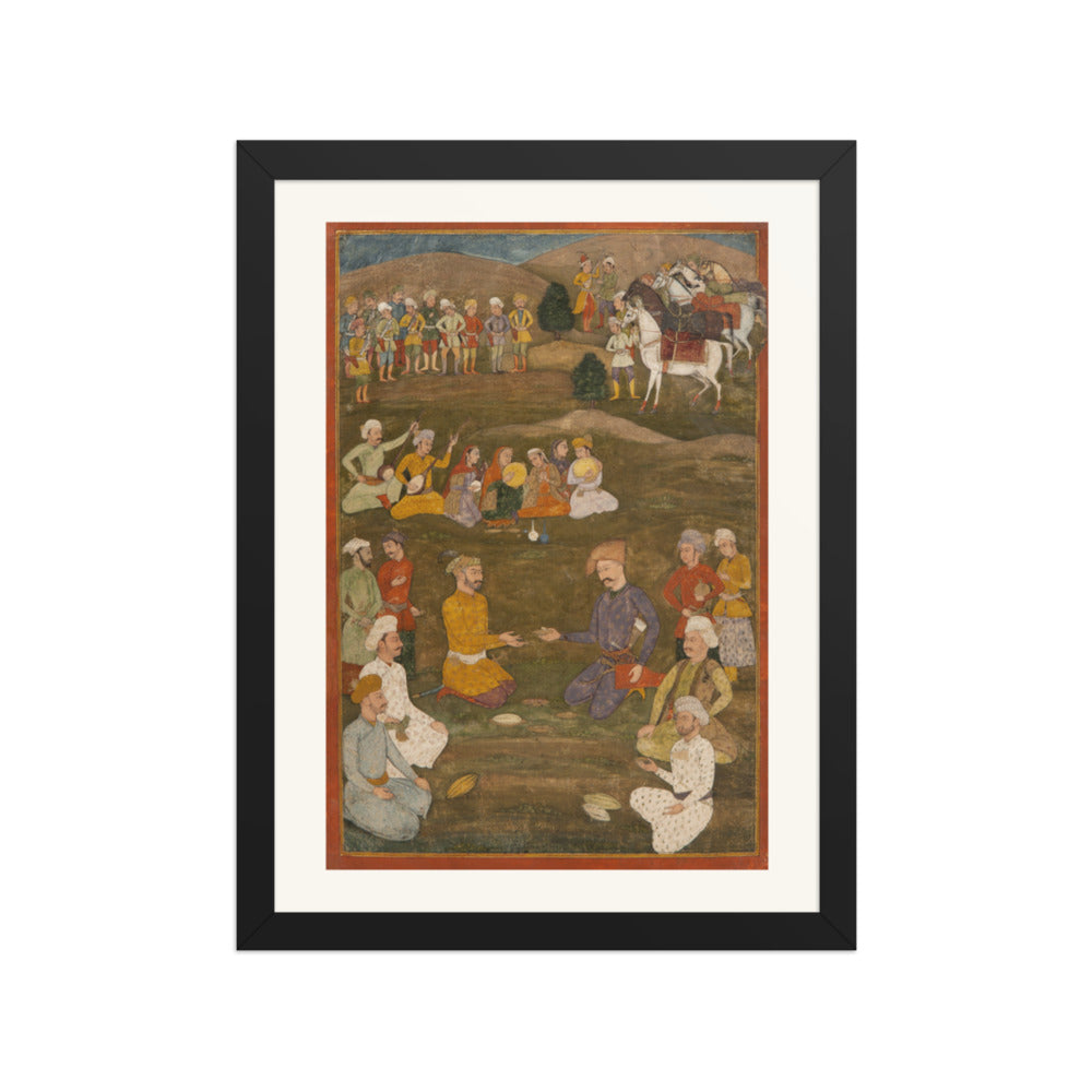 Shah Abbas Receives the Mughal Ambassador Khan Alam — Restored Mughal Wall Art — view 2