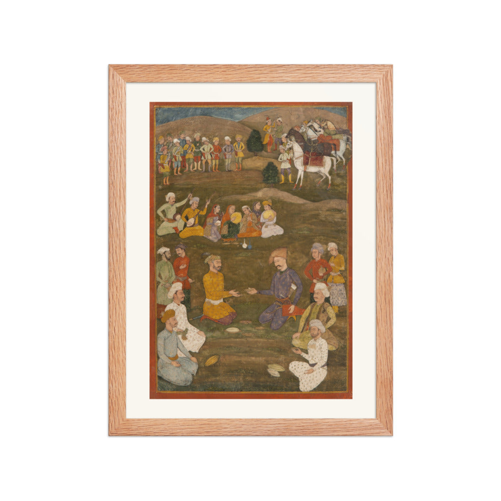 Shah Abbas Receives the Mughal Ambassador Khan Alam — Restored Mughal Wall Art — view 4