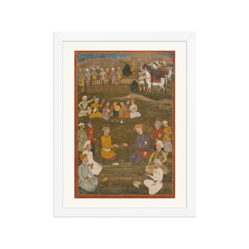 Shah Abbas Receives the Mughal Ambassador Khan Alam — Restored Mughal Wall Art — view 6