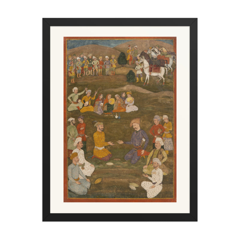Shah Abbas Receives the Mughal Ambassador Khan Alam — Restored Mughal Wall Art
