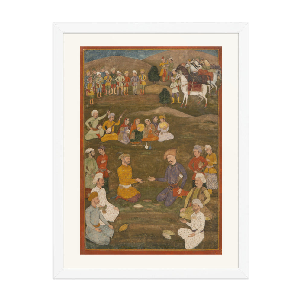 Shah Abbas Receives the Mughal Ambassador Khan Alam — Restored Mughal Wall Art — view 5