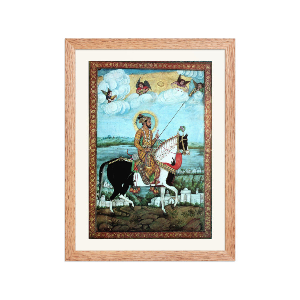 Falconers on Horseback — Restored Mughal Wall Art — view 4