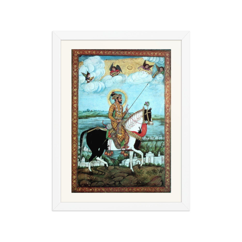Falconers on Horseback — Restored Mughal Wall Art — view 6