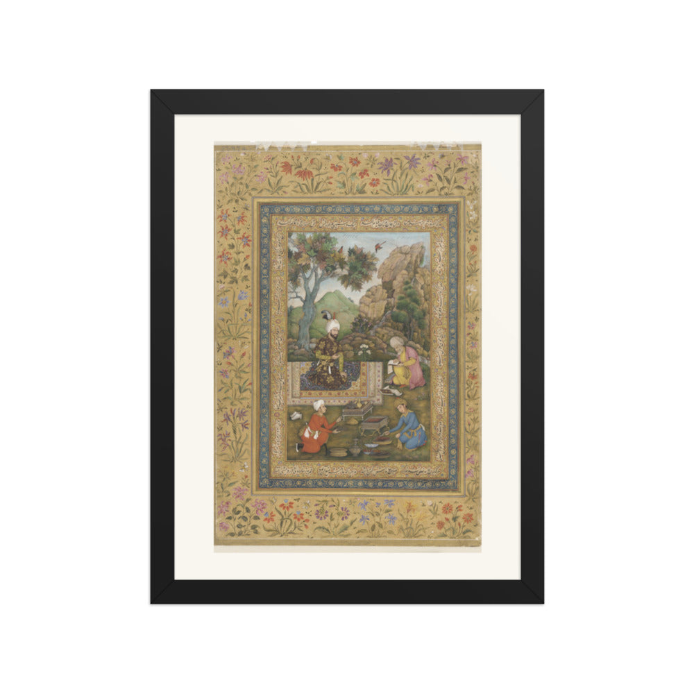 Shah Tahmasp I in the Mountains | Restored Persian Miniature — view 2