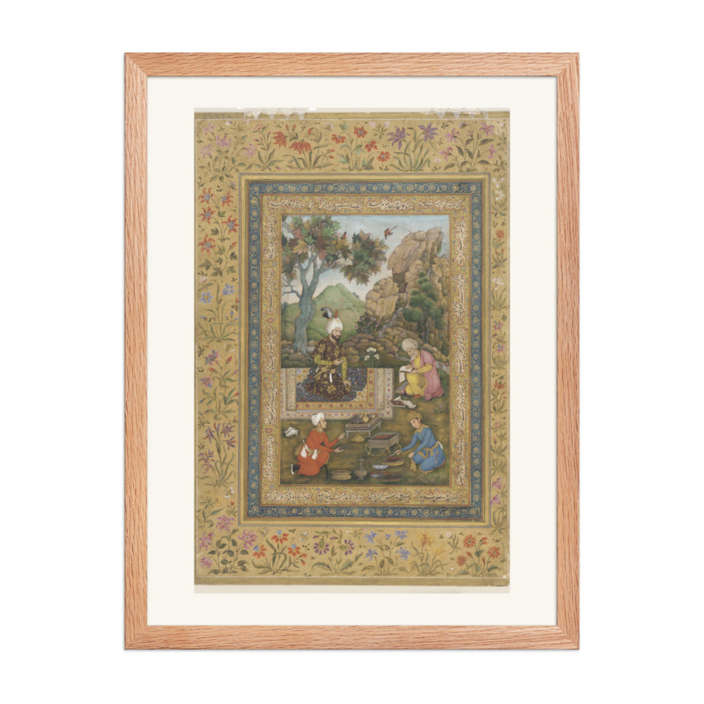 Shah Tahmasp I in the Mountains | Restored Persian Miniature — view 3
