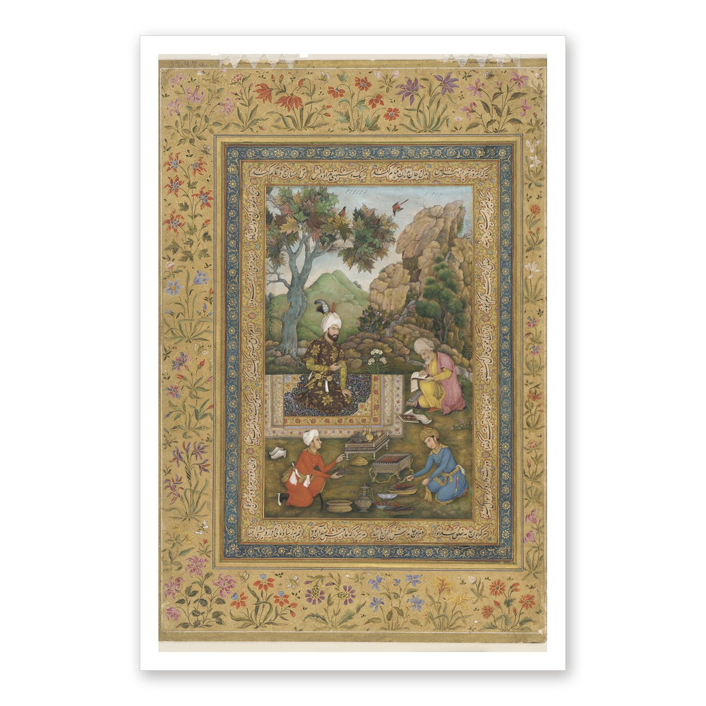 Shah Tahmasp I in the Mountains | Restored Persian Miniature — view 7