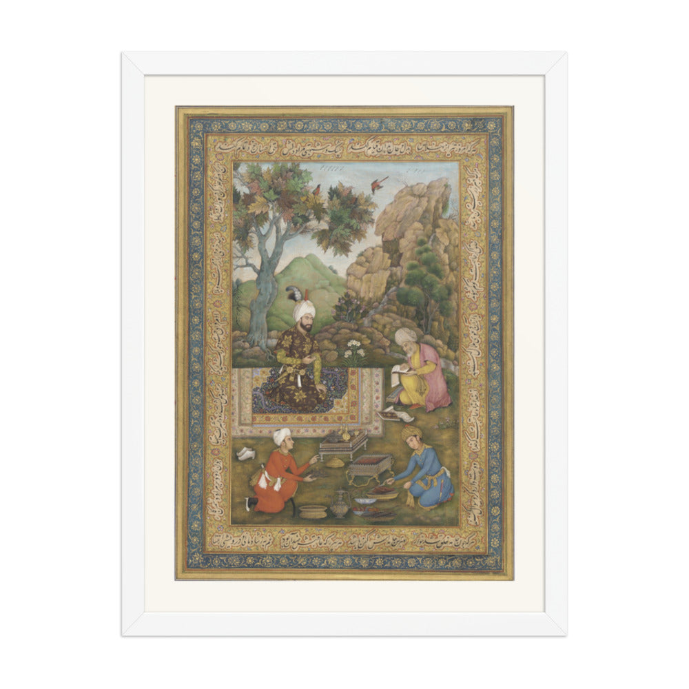 Shah Tahmasp I in the Mountains | Restored Persian Miniature — view 6