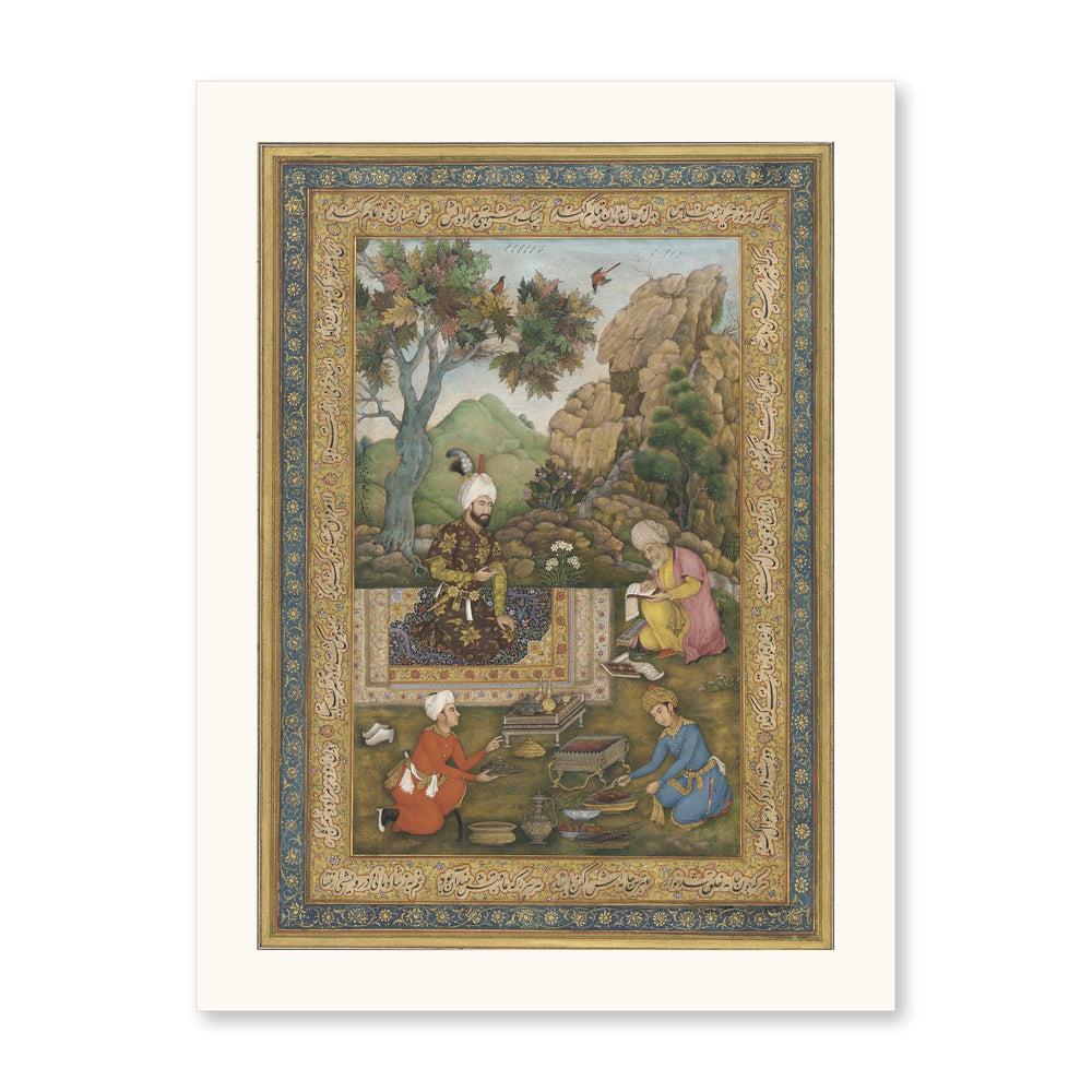 Shah Tahmasp I in the Mountains | Restored Persian Miniature — view 7