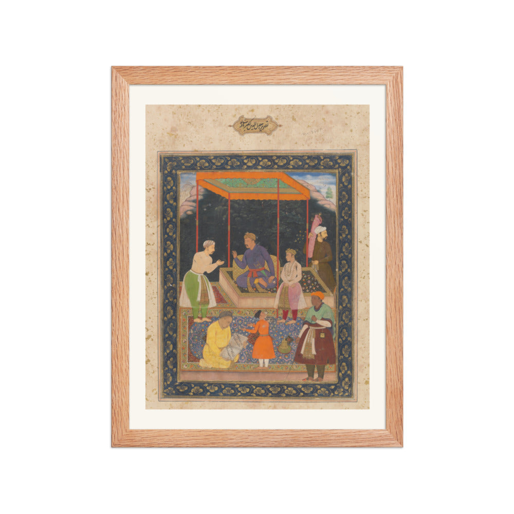 The Elderly Akbar Receives Murtaza Khan | Restored Mughal Wall Art — view 4