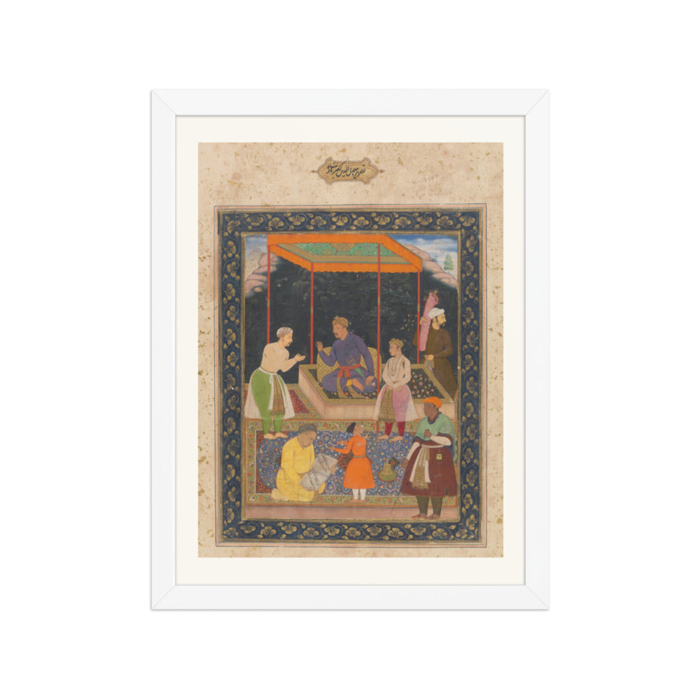 The Elderly Akbar Receives Murtaza Khan | Restored Mughal Wall Art — view 6