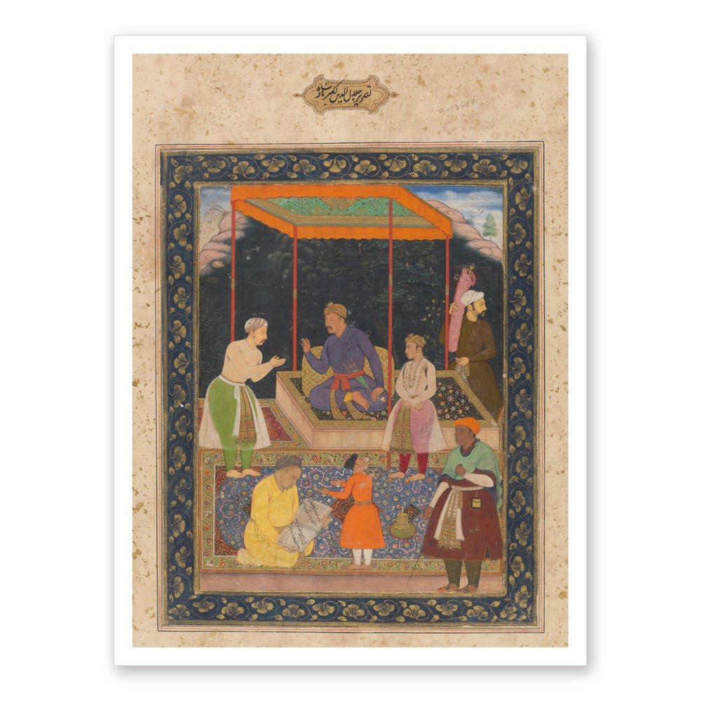 The Elderly Akbar Receives Murtaza Khan | Restored Mughal Wall Art — view 7