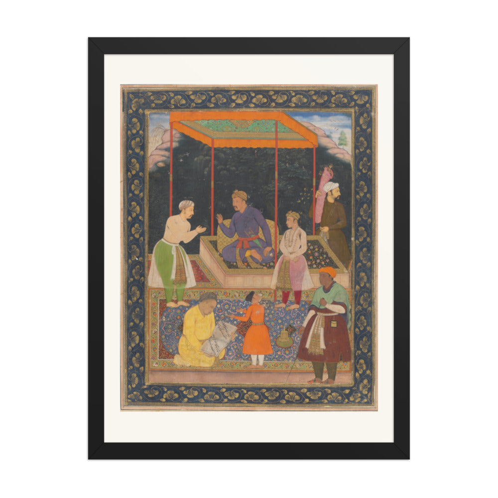 The Elderly Akbar Receives Murtaza Khan | Restored Mughal Wall Art — view 4