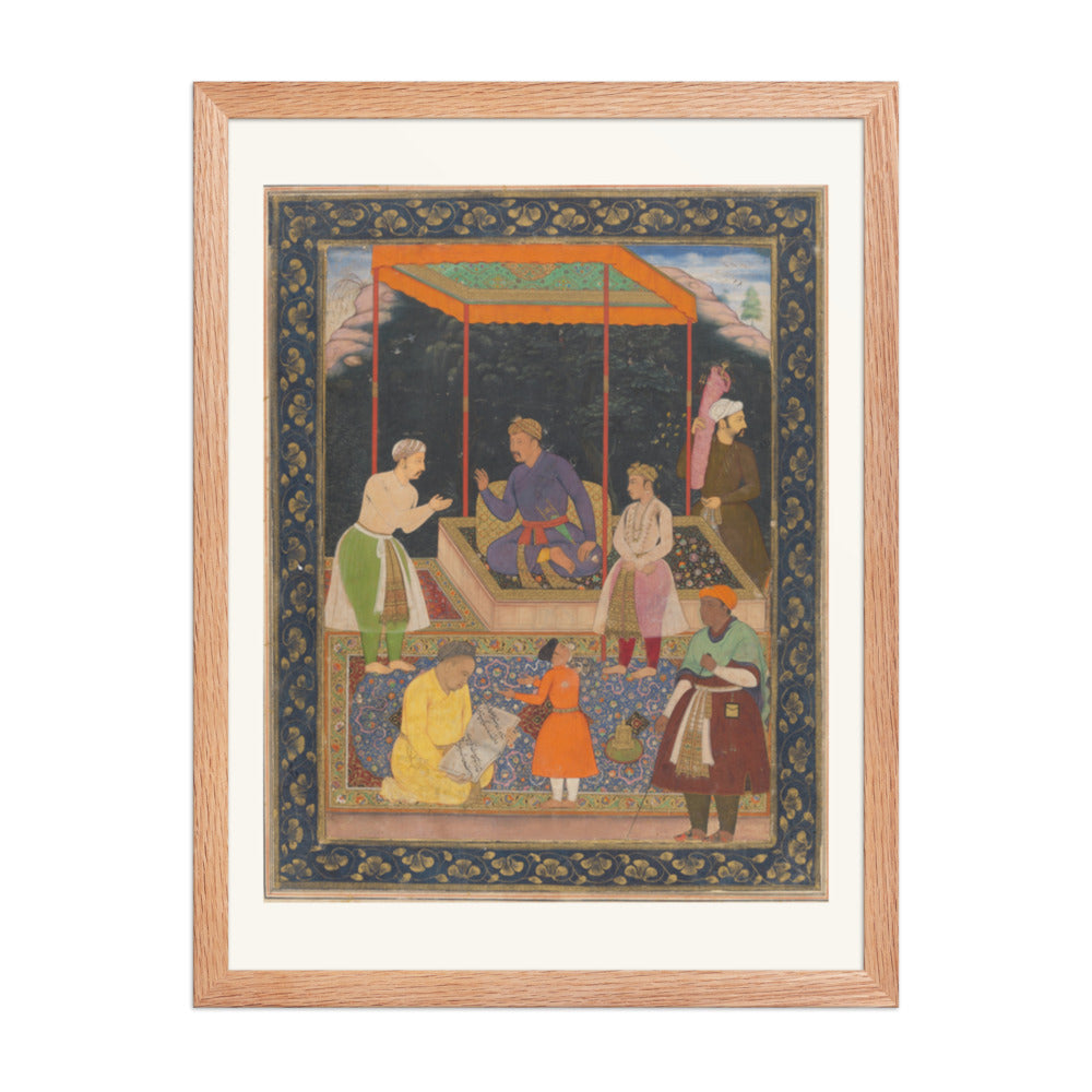 The Elderly Akbar Receives Murtaza Khan | Restored Mughal Wall Art — view 5